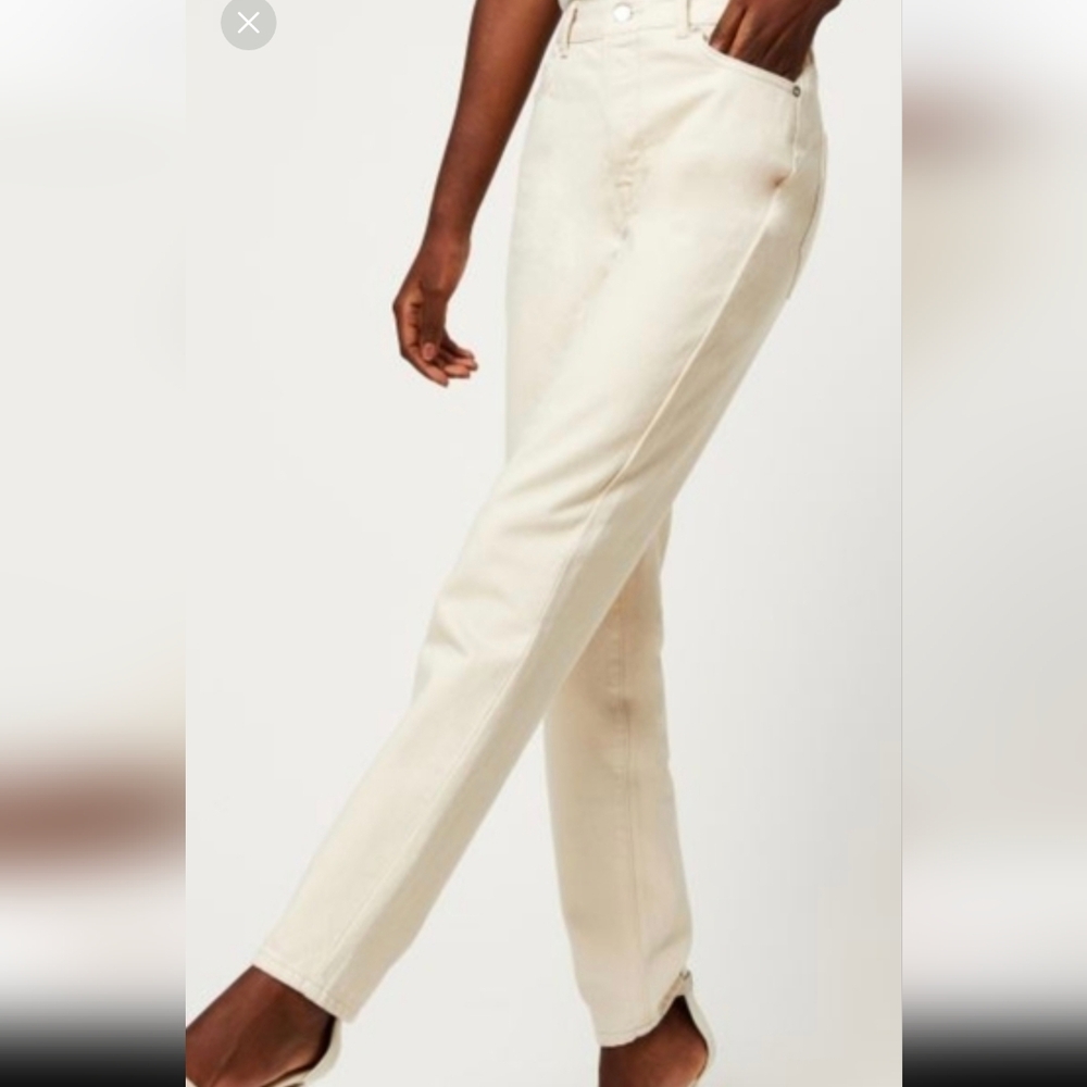Selected Femme Cream High-Waisted Jeans